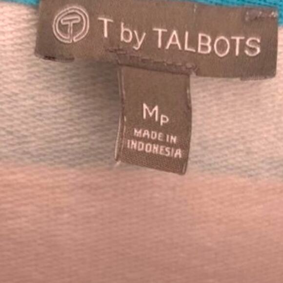 Talbots Dress Women's MP Midi-Length Casual Painterly Stripe Poolside Knit - Picture 4 of 7